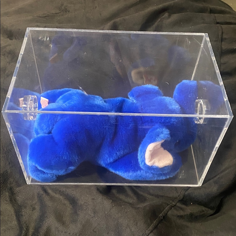 Vintage Ty Beanie Buddy Peanut The Elephant - Very Rare) in clear container NEW